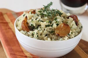 Caramelized Garlic Pilaf