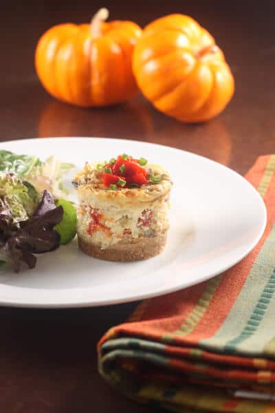 Crab and Wild Mushroom Cheesecakesbc