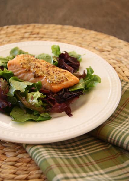 Post image for Dinner in 20 – Salmon with Honey Mustard Vinaigrette