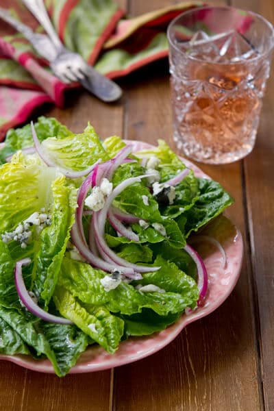 Romaine Salad with Blue Cheese Vinaigrette