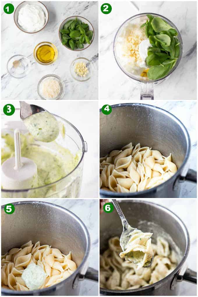 Step by step photo tutorial for how to make greek yogurt pasta sauce.