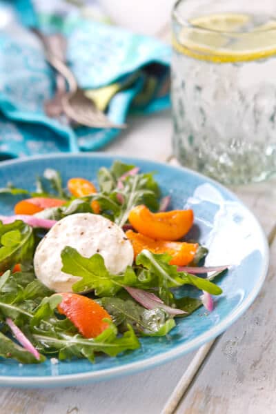 Pickled Apricot and Arugula Salad