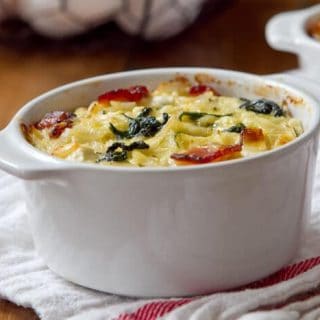 Baked Orzo with Bacon, Spinach and Feta