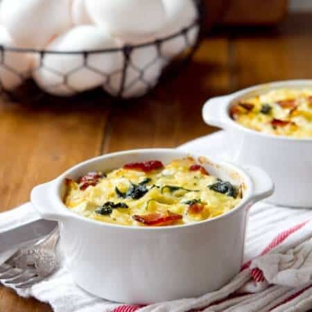 Baked Orzo with Bacon, Spinach and Feta