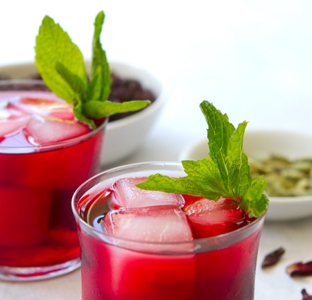 Hibiscus and Cardamon cooler