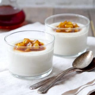 Cinnamon Spiced Panna Cotta with Apple Cider Compote