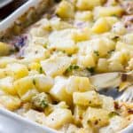 Rich, indulgent and easy, Potatoes Hashed in Cream casserole is a holiday must recipe! Make one day ahead and then straight into the oven!!