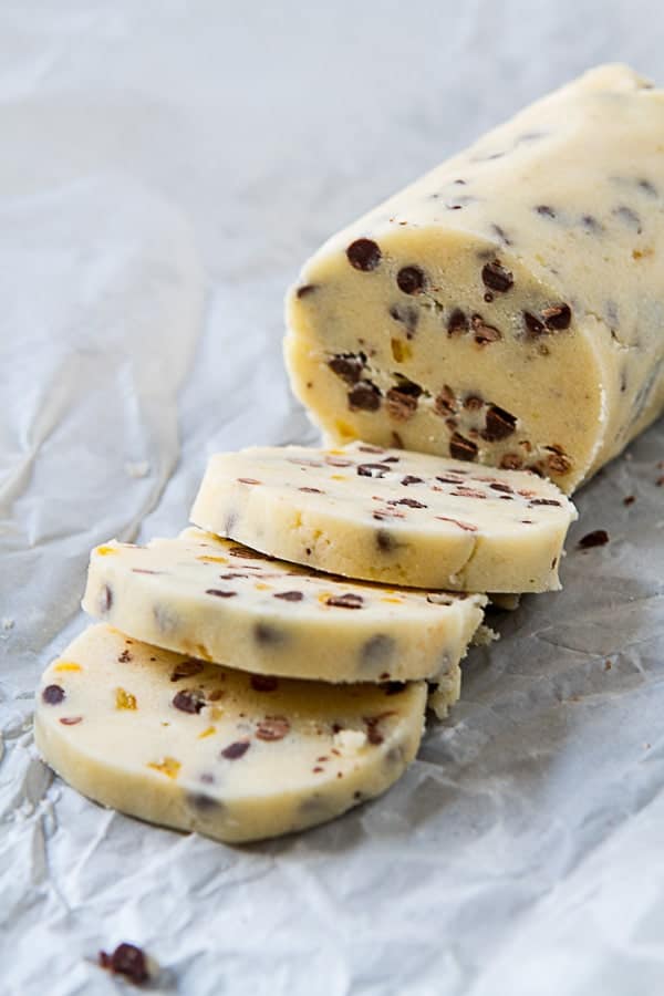 Perfectly round chocolate and Orange Icebox cookies