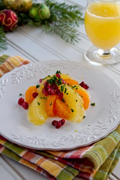 Refreshing citrus salad recipe with a mint gremolata.