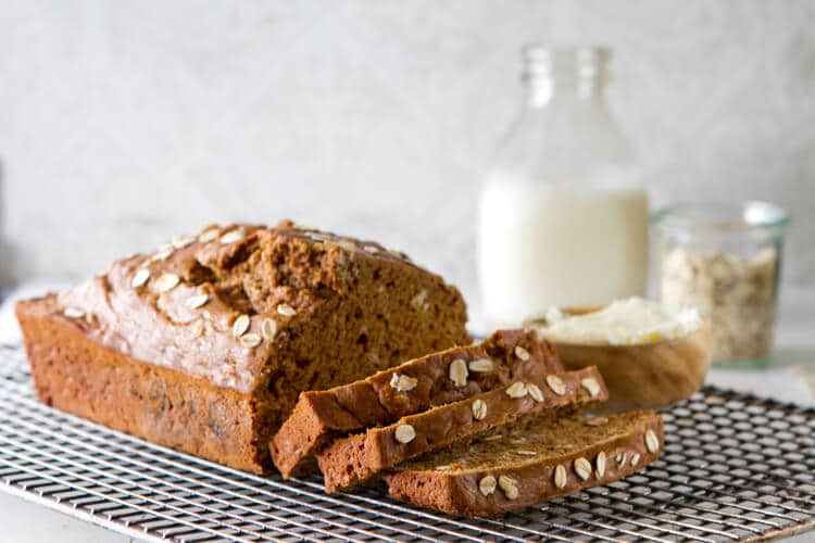 This Irish Guinness Beer Bread recipe is tender, moist and incredibly easy! A little sweet and malty it's the perfect partner to irish stew!