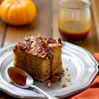 This One Pan Brown Sugar and Nutmeg Cake, made from pantry staples, is moist and dense with a sweet nuttiness that's just right for fall!!