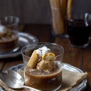 desserts, affogado, salted caramel, espresso, easy