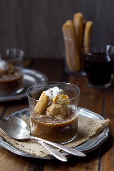 desserts, affogado, salted caramel, espresso, easy