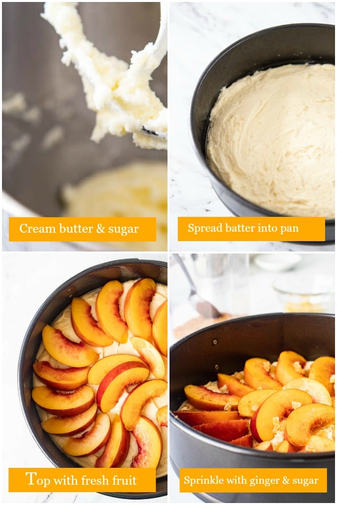 Step by step instructions for making this fresh fruit cake recipe.
