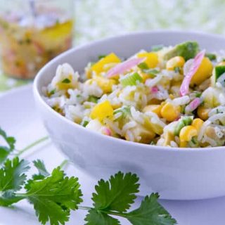Hatch chile and Lemon Rice Salad