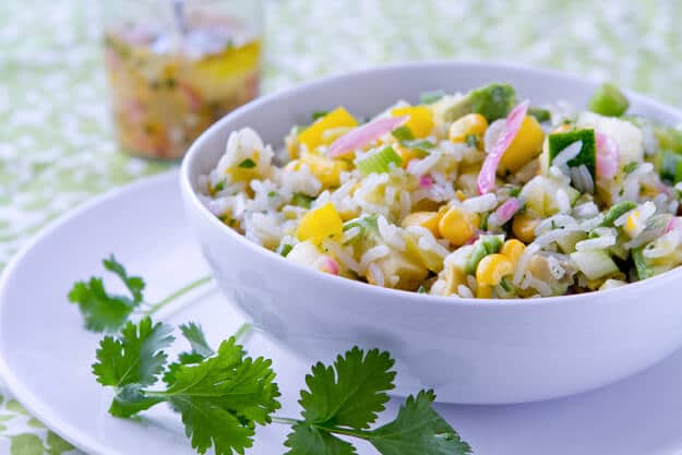 Hatch chile and Lemon Rice Salad