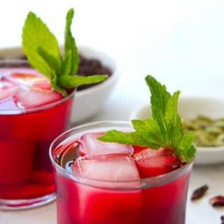 Hibiscus and Cardamon cooler