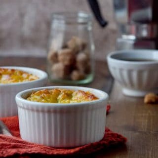 A twist on an old southern classic this easy Corn Pudding with Chiles and Pancetta casserole recipe makes a lovely breakfast/brunch or side!