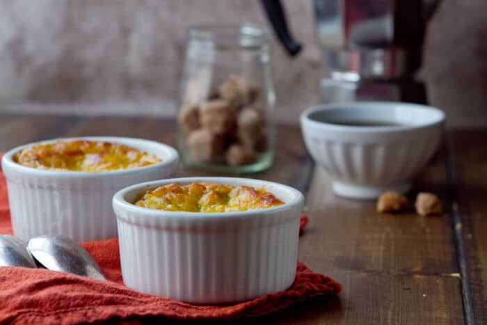 A twist on an old southern classic this easy Corn Pudding with Chiles and Pancetta casserole recipe makes a lovely breakfast/brunch or side!