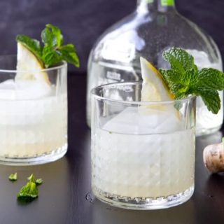 This Pomelo and Mint Margarita cocktail recipe, made with blanco tequila, is bright, refreshing and an easy sipper when served on the rocks!