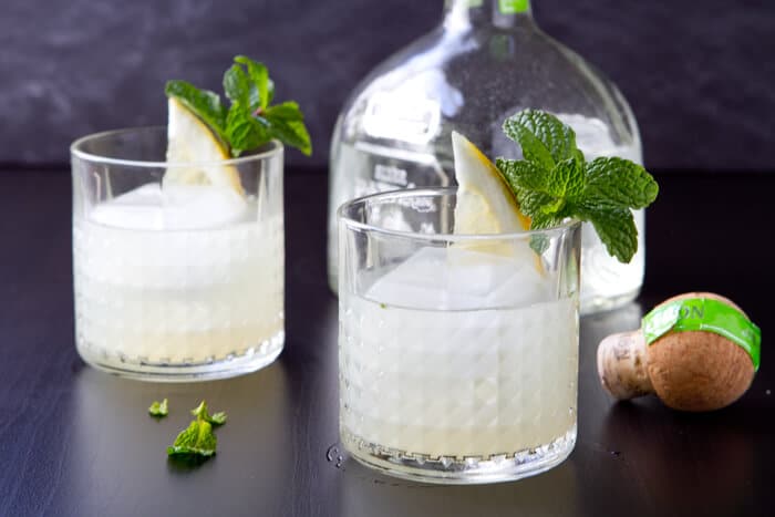 This Pomelo and Mint Margarita cocktail recipe, made with blanco tequila, is bright, refreshing and an easy sipper when served on the rocks!