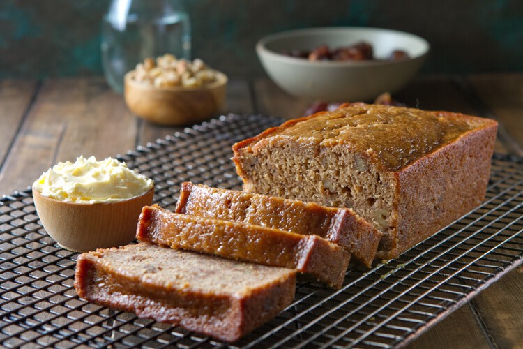 Van de Kamp's Date Nut Bread - this easy, healthy quick bread is incredibly moist and full of dates and walnuts. Enjoy with tea or coffee or for dessert!!