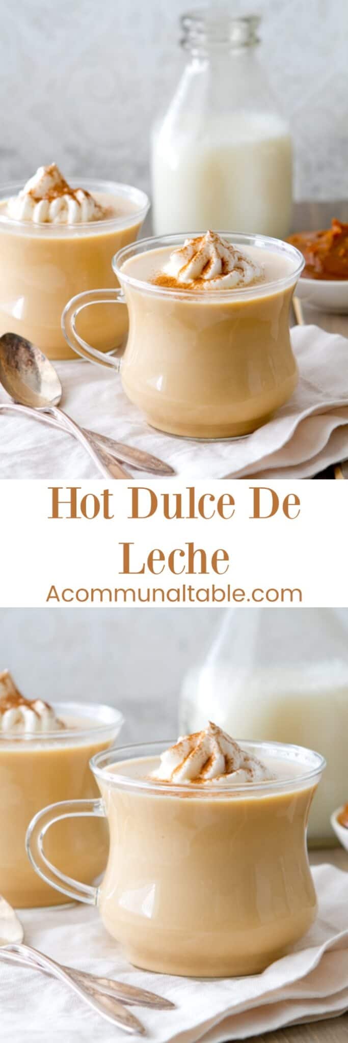 This homemade Mexican Hot Dulce De Leche is as comforting as hot chocolate. Creamy, rich and satisfying, this recipe only requires 3 ingredients!!