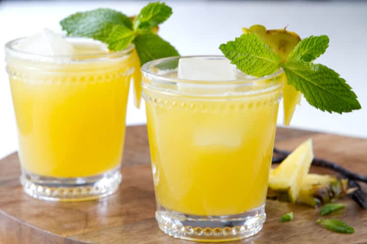 This rum and pineapple agua fresca cocktail is the perfect party recipe and let guests add the rum to their taste!