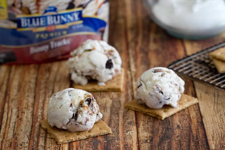 S'mores Baked Alaska! A cross between a s'more and an ice cream cone. An easy and fun summer dessert that's a snap to make!