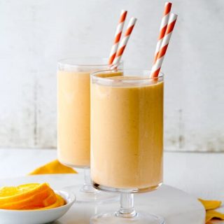 Loaded with vitamin A, calcium and protein, this creamy sweet potato and orange smoothie is just the thing to power your afternoon.