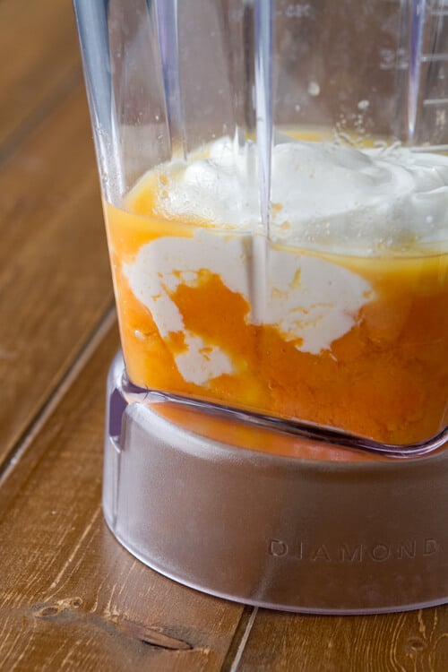 Loaded with vitamin A, calcium and protein, this creamy sweet potato and orange smoothie is just the thing to power your afternoon.