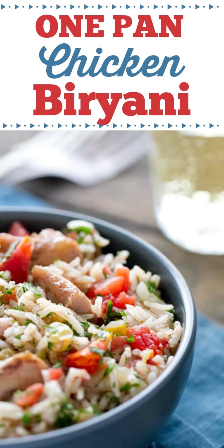 A riff on the classic Indian Chicken Biryani, this Easy Skillet Chicken Biryani recipe has all the flavor of a traditional Biryani.