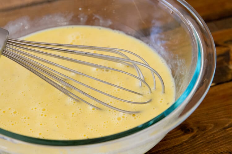 whisked eggs and yogurt