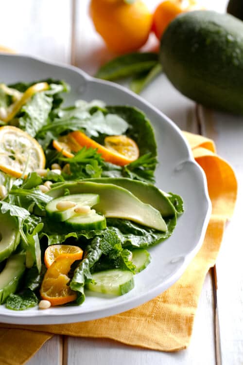 a vegetarian caramelized citrus and avocado salad recipe