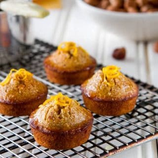 Orange hazelnut mini cake recipe is a quick mini dessert that's ideal with coffee or tea.