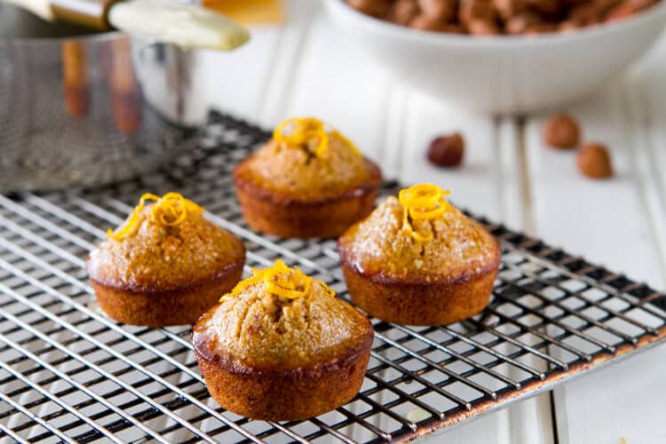 Orange hazelnut mini cake recipe is a quick mini dessert that's ideal with coffee or tea.