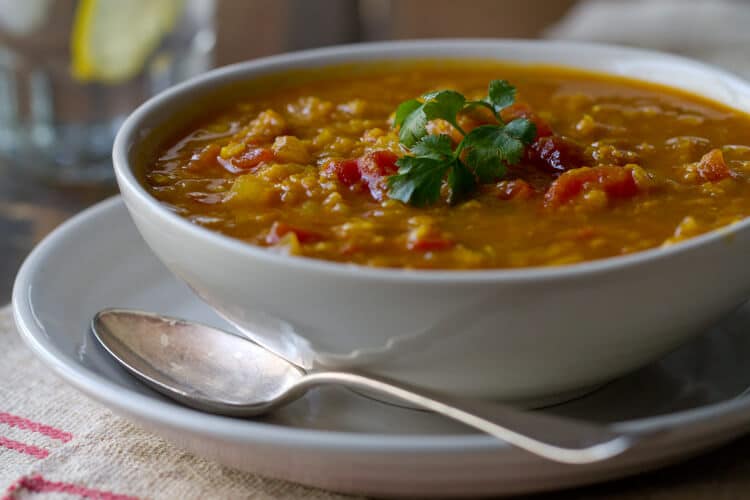 indian spiced red lentil soup