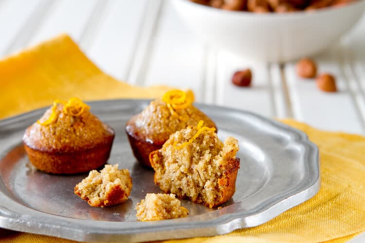 Orange hazelnut mini cakes - also known as financiers these mini cakes are ideal with coffee and tea.