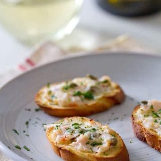 Shrimp Scampi Toast appetizer recipe