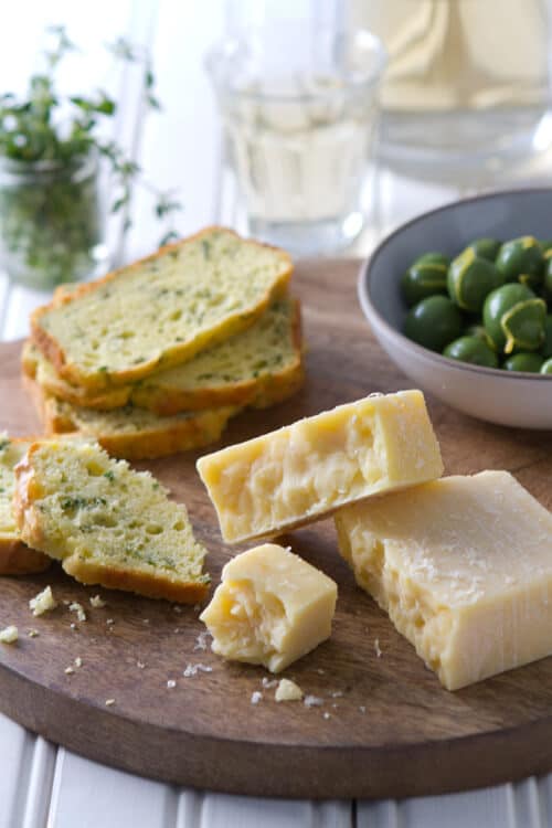 Cheese and Herb quick bread appetizer platter