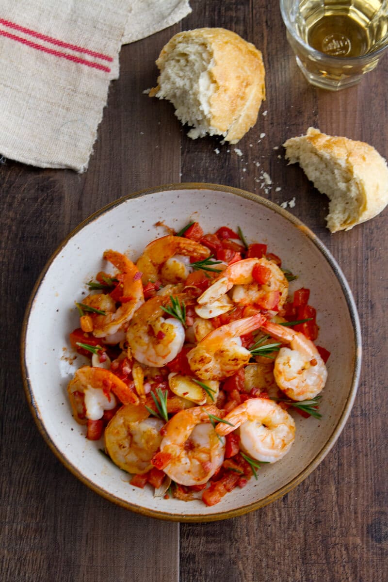 Shrimp with Pancetta and Rosemary