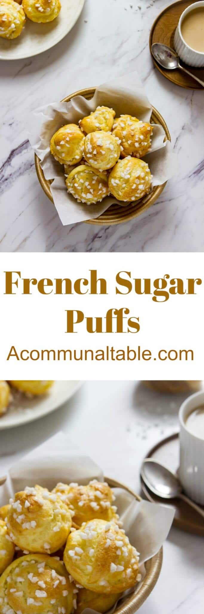 French sugar puffs are a buttery, tender and slightly sweet treat to serve with coffee, tea or dessert! Ready in under one hour, no rolling required!