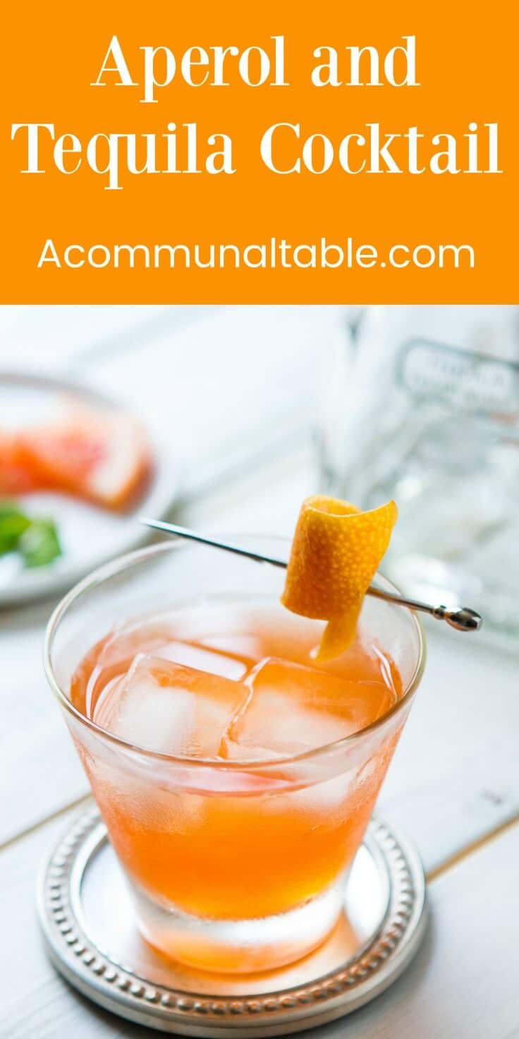 The Part Time Lover - an easy aperol tequila cocktail recipe that's sweet and sour! A refreshing and simple summer drink for backyard parties!