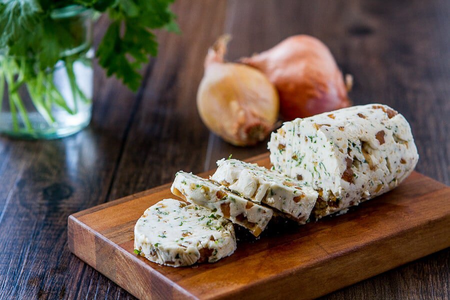 Pan Seared Steak with Bercy Butter Sauce is made with a shallot, wine and parsley compound butter that you can make ahead for the easiest dinner ever!