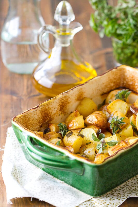 This Lemon and Oregano Potatoes recipe bakes up an incredibly easy and flavorful side dish that goes with anything. Read on for the secret technique!