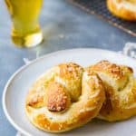 This recipe for homemade Helles Herb Parmesan Pretzels, seasoned with parmesan, are incredibly easy to make for gameday snacking.