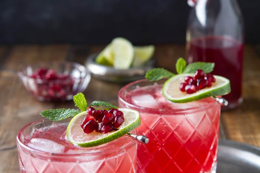 Close up of garnish for fizz cocktail recipe.
