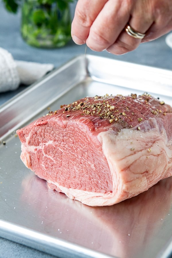 salting the eye of round roast