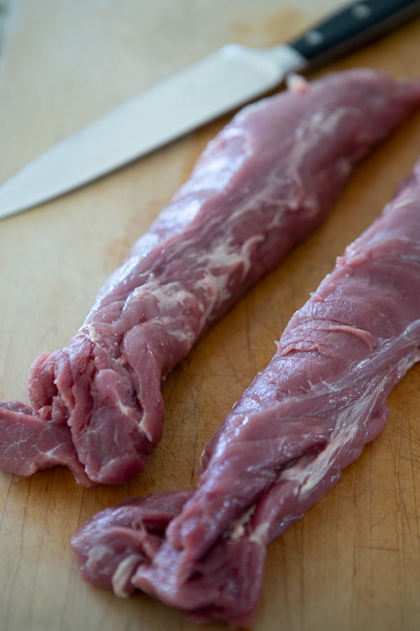 raw pork tenderloin without silver skin