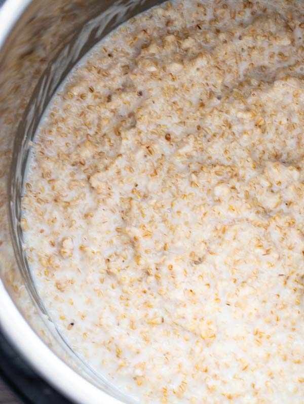 Cooked Instant pot steel cut oats.
